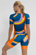 Coeur Sports Aero Tri Top Women's Sleeved Triathlon Aero Top in Groovy